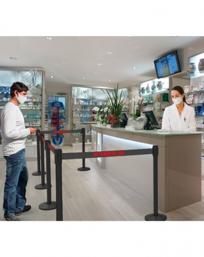 1488N Colonnina nera segna percorso basic