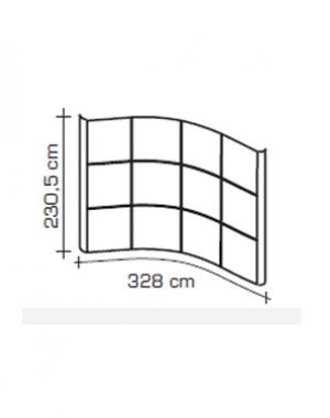 1082 Pop-Up Wall magnetico curvo Large 