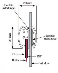 TUN4A4 Window snap frame A4 bifacciale cm 21 x  30