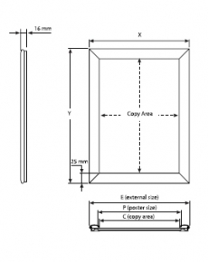 TUN0B2 Snap frame waterproof B2 50 x 70