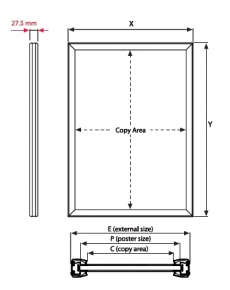 TU1076 Cornice retroilluminata LED BIFACCIALE B1