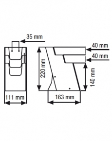 TU5000 - Multi dispenser  1/3 A4 da tavolo 