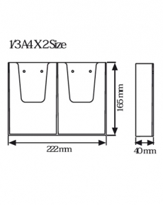 TU6010 Leaflet pockets 1/3 di A4 (x2)
