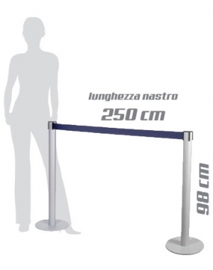 1448C Colonnina cromata segna percorso classic