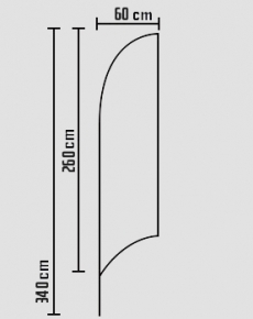 HS340 Aluminium pole vela M 