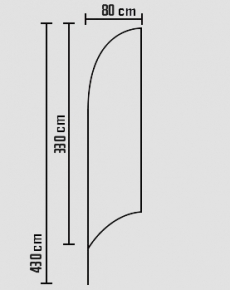 HS435 Aluminium pole vela L