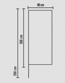 HS350 FLAG RETTANGOL  altezza 350