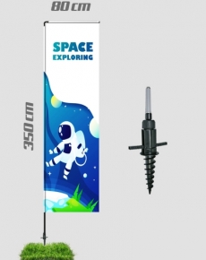 HS350 FLAG RETTANGOL  altezza 350