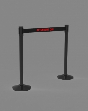 1488N Colonnina nera segna percorso basic