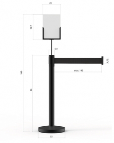 CV220 Colonnina  porta cartello